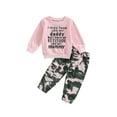 thumbnail image 2 of Toddler Girls Clothes 2T 3T 4T 5T Fall Outfits Baby Pullover Sweatshirt  Camouflage Pants Set Kids Winter 2Pcs Sweatsuit, 2 of 10