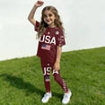 thumbnail image 4 of CCRFTGI 4th of july Outfits for Children Girls Size 7 Patriotic 2 Piece Outfits USA Flag Oversized T Shirts and Leggings Elastic Waist Freedom Sets for Girls Brown 2-3 Years, 4 of 5