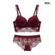 thumbnail image 5 of Conjunto de ropa interior para mujer Sonducket sujetador y bragas lencería ajustable Rojo 80A, 5 of 6