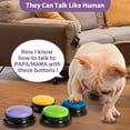 4 Pack Answer Buzzers for Dogs， Recordable Sound Button for Voice