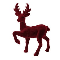 Simulated White-Tailed Deer Desktop Ornaments, Museum-Level Sculpture Craftsmanship With 18-Pronged Antlers, Uv Transfer Texture And Glass Pupils For Realistic Look, 360° Rotation