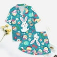 thumbnail image 5 of WEAIXIMIUNG Ensemble de Pyjama Mode pour Enfants Imprimé Boutonné Col à Revers Manches Courtes Shorts 150, 5 of 5
