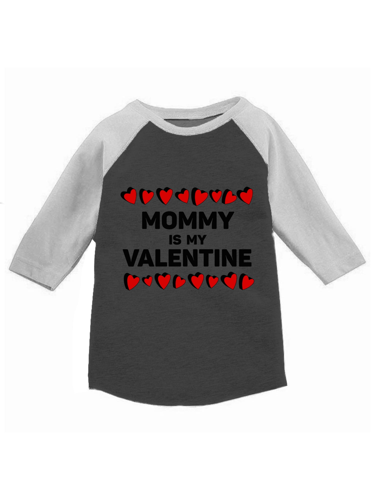 Tstars "Mommy Is My Valentine" Long Sleeve T-Shirt For Kids & Toddlers - Valentine's Day Gift