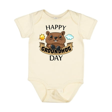 

Inktastic Happy Groundhog Day- Cute Gift Baby Boy or Baby Girl Bodysuit