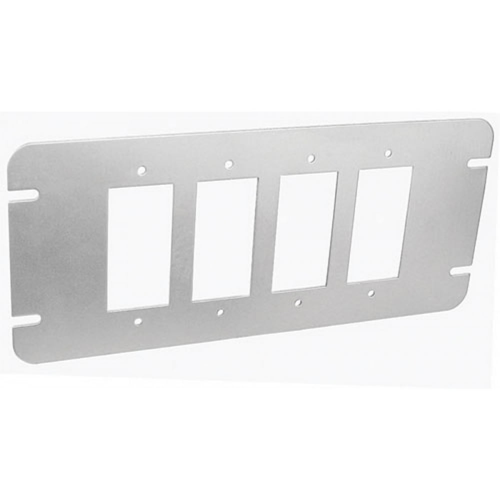 2 Pcs, Decorative/Gfci Four Gang MultiGang Box Cover, Zinc Plated