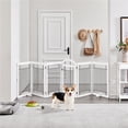 thumbnail image 2 of Yaheetech 32.5" Freestanding 6-Panel Foldable Pet Gate with Support Feet, White, 2 of 7