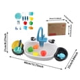 thumbnail image 3 of Play With Running Water Role Playing Toddler Girl With Rotating Faucet Play Food & Kitchen Utensils Simulation Kitchen Playset For Kids|Playsets, 3 of 6