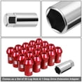 thumbnail image 5 of J2 Engineering 20Pcs Red M12 x 1.25 Wheel Tire Lug Nuts Closed End Aluminum Replacement with Adapter J2-LN-T7-038-125-RD, 5 of 5