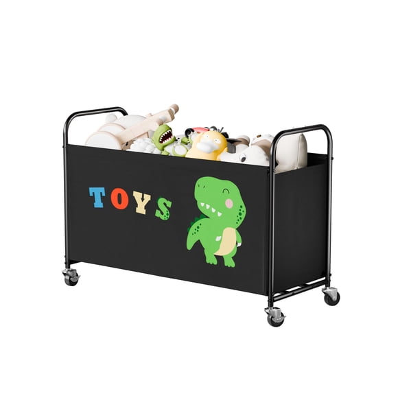 GRANNY SAYS Toy Chest with Wheels, 135L Extra Large Toy Storage Organizer, Metal Storage Box for Kids Toys, Toddlers Toy Bin for