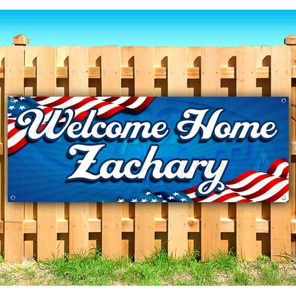 Welcome Home 13 oz Vinyl Banner With Metal Grommets