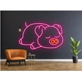 thumbnail image 2 of Glowneon Lazy Pig Neon Signs, Line Wall Art Decor, 2 of 4