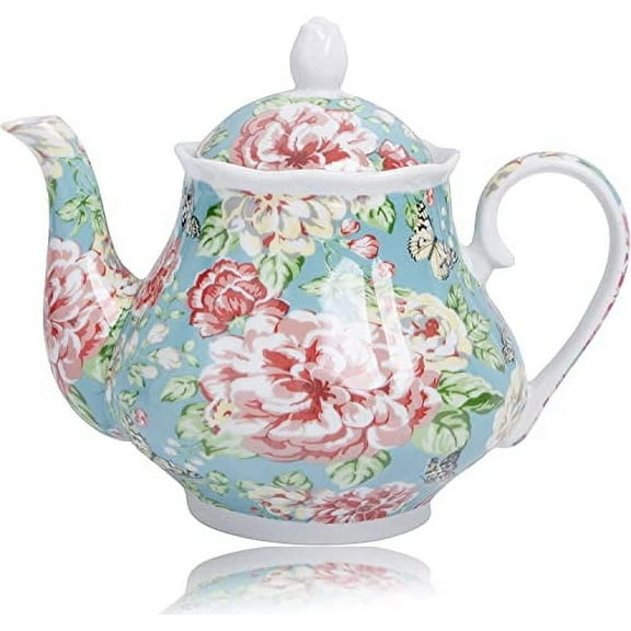 Palais Essentials 6-Cup Vintage May Blossom Ceramic Coffee Teapot