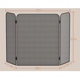 thumbnail image 4 of Fireplace Screen 3 Panel Wrought Iron 48"(L) x 29"(H) Spark Guard Cover(Black), 4 of 5