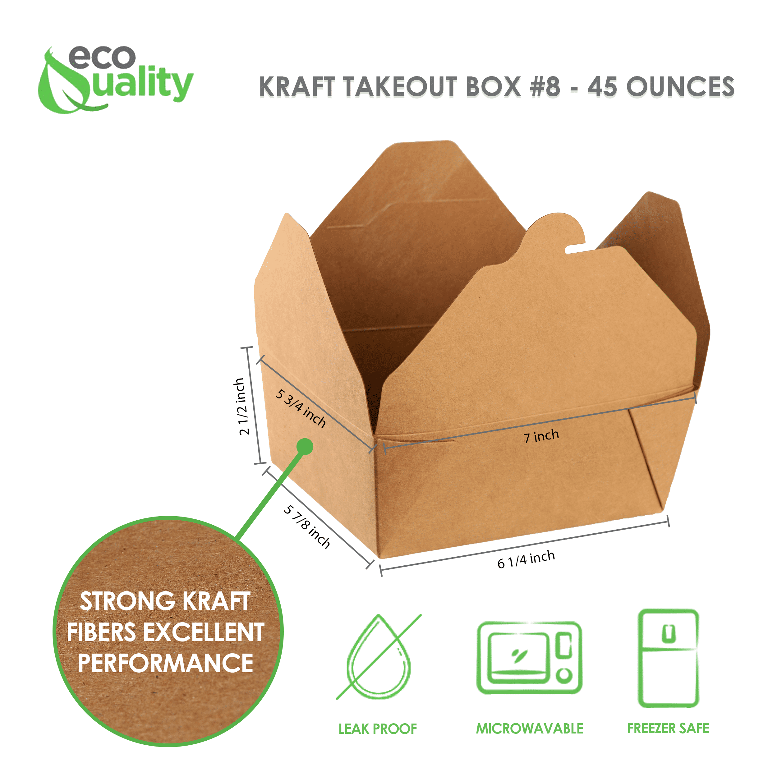 [450 Pack] 30 oz Paper Take Out Containers 5 x 4.2 x 2.5 - White Lunch  Meal Food Boxes #1, Disposable Storage To Go Packaging, Microwave Safe,  Leak