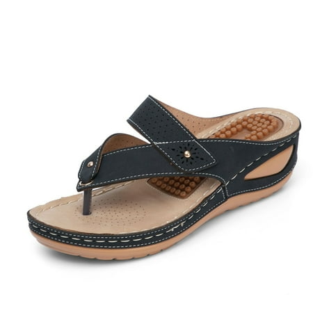 

Sandals Women Dressy Summer with Arch Support Slip On Shoe Mom Gifts From Daughters 36 Black