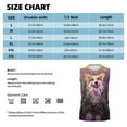 thumbnail image 6 of Bixox Men's Dog in Lavender Flowers Printed Shirt Sleeveless Fitness Tank Top-X-Large, 6 of 7