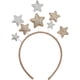 thumbnail image 1 of Diadema de flor de pascua, estrellas brillantes, diadema plateada y dorada para mujeres, niñas, accesorios para el cabello navideños, diadema para fiestas, cumpleaños, festivales, 1 of 5