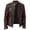 Brown, variant on Fgnfyis Leather Coat Men Autumn Winter Stand Collar Zipper Plus Retro Jacket Long Sleeve Mens Jackets Black XXXL