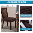 thumbnail image 5 of 2 Piezas Fundas De Asiento De Silla De Comedor Fundas De Asiento De Silla De Licra Elástica Fundas De Cojín De Asiento De Silla para Comedor Sillas De Cocina Silla Lavable Extraíble S, 5 of 5