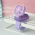 thumbnail image 3 of Mini USB Rechargeable Watch Fan with LED Light and Comfortable Wrist Strap Portable Strong Wind Cat Ear Design for Outdoor Use, 3 of 3