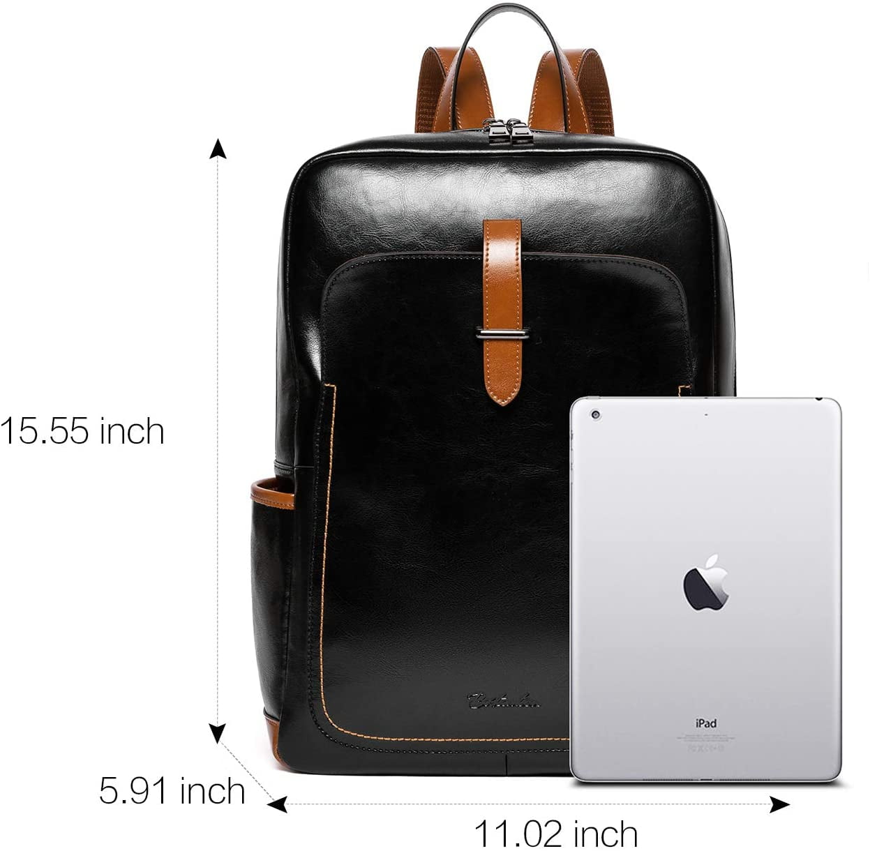 BOSTANTEN Leather Laptop Backpack Purse 