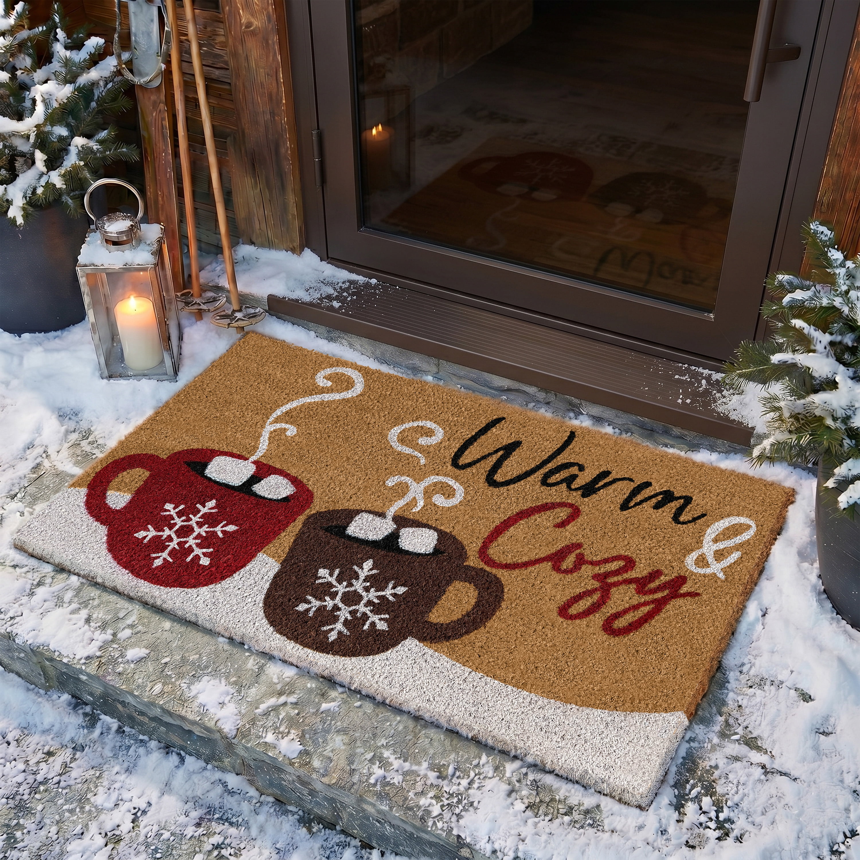 Achim Printed Coir Holiday Doormat 18" x 30" - Warm and Cozy
