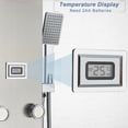 thumbnail image 6 of Zamery Shower Panel Tower System,Shower Column with Temperature Display,Rainfall Waterfall Shower Head Shower,6 Adjustable Body Jets,Handheld Shower,Wall Mount Brushed Nickel, 6 of 10