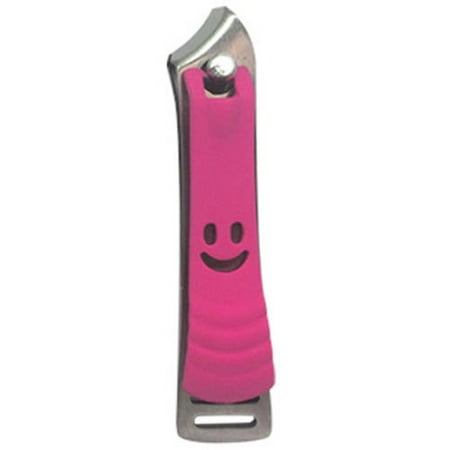 Measurable Difference Small Nail Clipper - Slanted Happy Face - Hot Pink