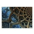thumbnail image 1 of Fractal Cutting Board, Dimensional Stripes Pattern with Retro Baroque Influences Robotic Design, Decorative Tempered Glass Cutting and Serving Board, Small Size, Brown Blue, by Ambesonne, 1 of 1