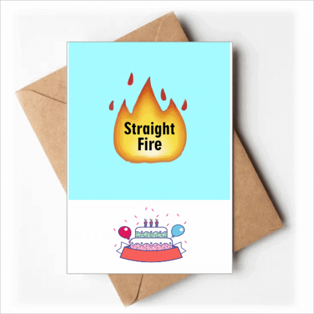 EsES Fuego de moda ardiente Tarjetas de cumpleaños en sobres en blanco