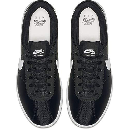 Nike SB Air Max Bruin Vapor TXT Skate Shoe, Black/White-Black,