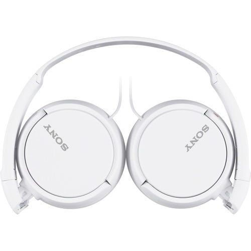 Sony MDR-ZX110AP Extra Bass Smartphone Headset (White) - Walmart.com