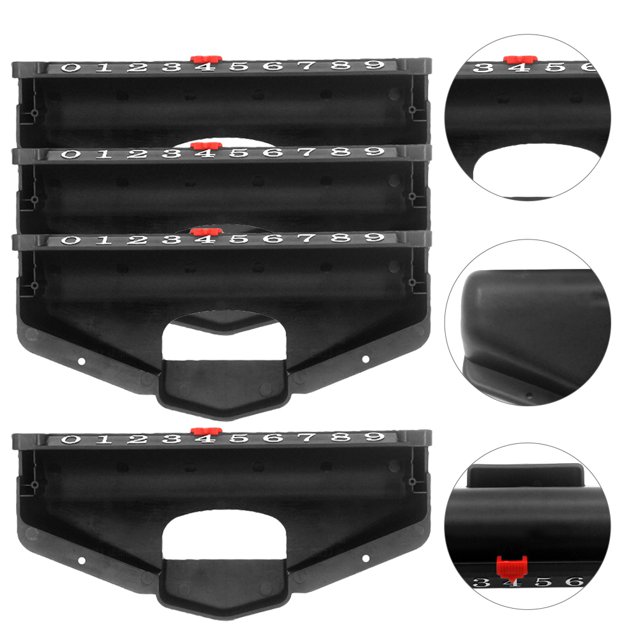 Black Plastic Score Keepers for Table Hockey 4 Pieces Small Size Lightweight Easy to Carry