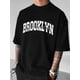 thumbnail image 1 of Brooklyn New York Men's Casual Tee - Breathable Cotton, Round Neck, Short Sleeve with Letter Print Design, Casual Sporty Tee, Summer Gifts, 1 of 9