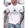 thumbnail image 1 of Men's Casual Round Crew Neck Short Sleeve Tee - Shady Pines Retirement Home Print Perfect Summer Tee, 1 of 5