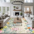 thumbnail image 3 of 6x9 Area Rugs for Living Room, Easter Non Slip Area Rugs for Kitchen Bedroom Entryway, Spring Colorful Eggs Eucalyptus Leaves Floral Washable Carpet Runner Rug Floor Mats for Bedroom Home Decor, 3 of 8
