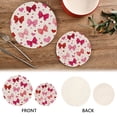 thumbnail image 4 of Cotton Rope Pot Holder Set of 2 Kitchen Trivets Red and Pink Bows Potholdersfor Hot Pans & Dishes, 4 of 7