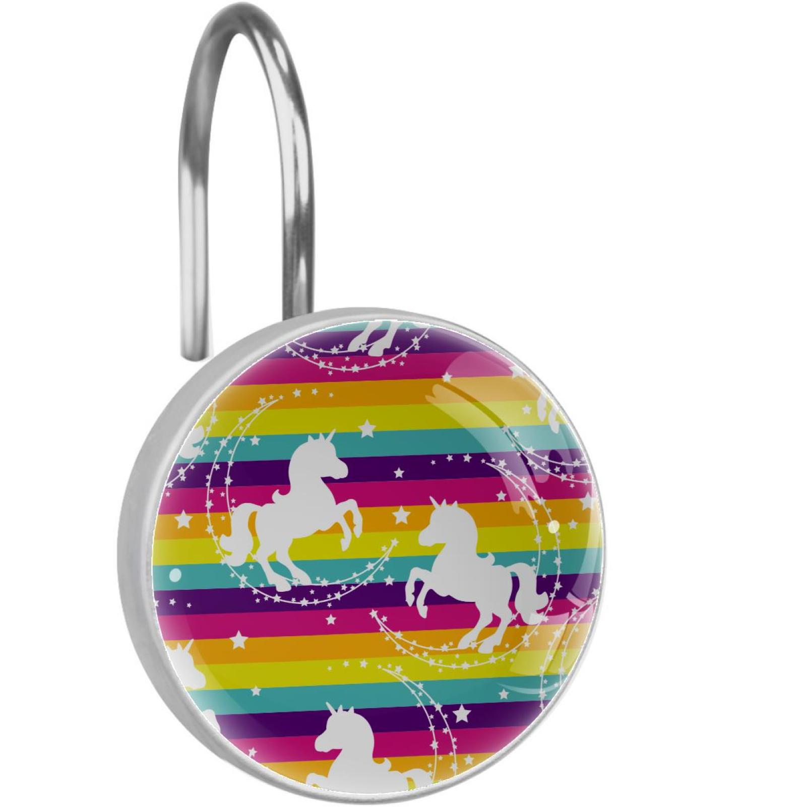 Unicorn Shower Curtain Hooks（Set of 12）for Home Hotel Shower Rods