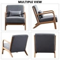 thumbnail image 5 of Bonzy Home Mid Century Modern Accent Chairs, Set of 2, Gray, 5 of 8