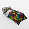 thumbnail image 3 of Ambesonne Colorful Bedding Set 4 Pcs, Pyramid Forms Modern, Queen, Multicolor, 3 of 3