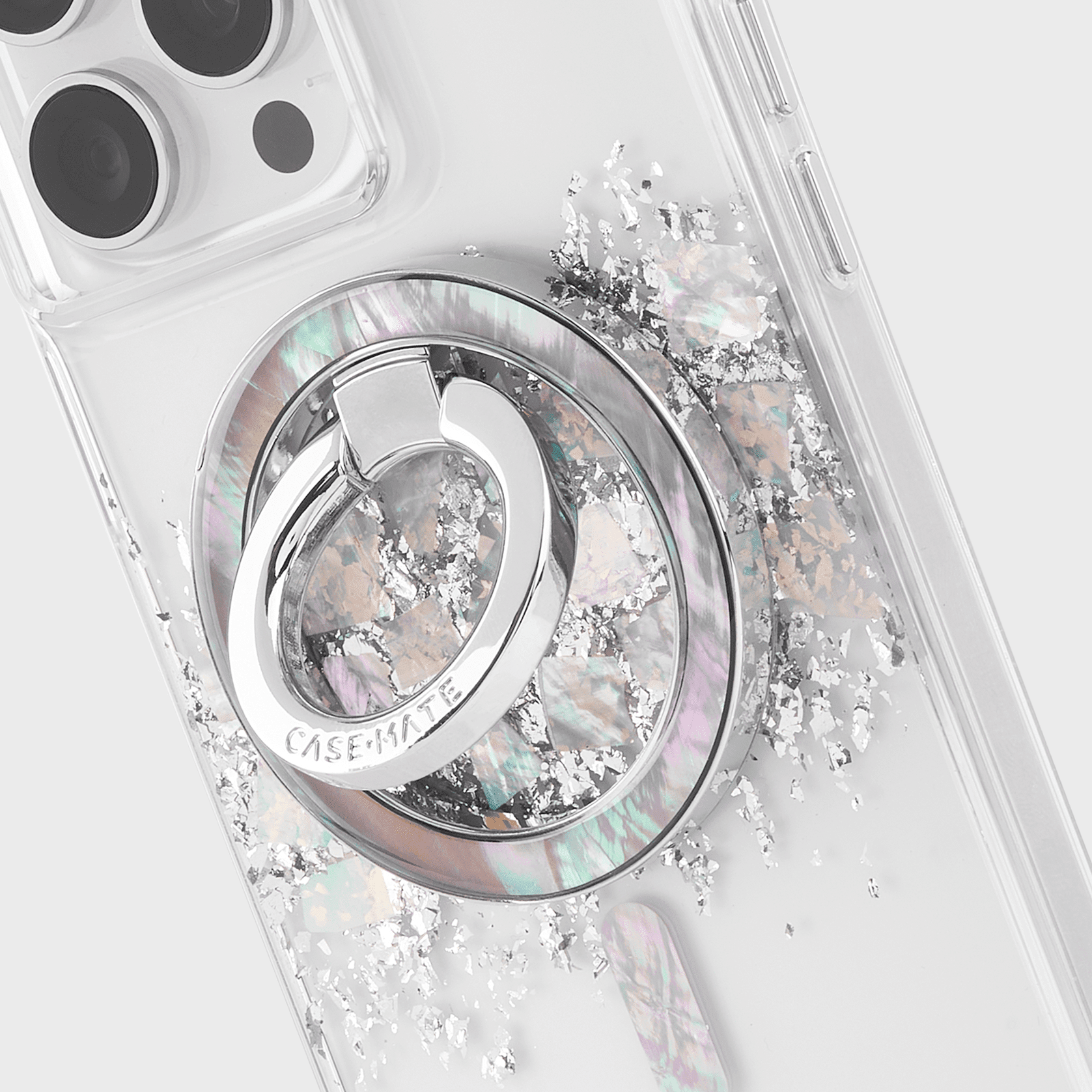 Case-Mate Magnetic Phone Ring Holder / Stand [MagSafe Compatible] for iPhone 15 14 13 12 Pro Max - Mother of Pearl