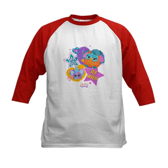 CafePress - Furby Dah Doo Kids Baseball T Shirt - Kids Cotton Baseball Jersey, 3/4 Sleeve Shirt