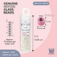 thumbnail image 3 of Miyuki Delica Seed Beads – Size 11/0 (1.6 mm), DB0221, G/L White Opal, 7.2 g, Approx. 1440 Beads, 3 of 7