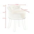 thumbnail image 7 of Neilson Black Velvet Vanity Stool - Nailhead Trim, Rolled Back,, 7 of 7
