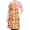 thumbnail image 5 of Autumn Fall Leaves Pattern Apron-Garden Aprons for Women with Pockets-Cotton Linen Waterproof Kitchen Cooking Gardening Aprons Adjustable for Kitchen,Cooking,BBQ and Salon 33"x27", 5 of 7