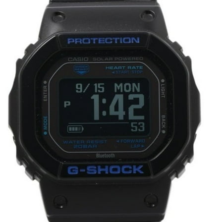 Pre-Owned CASIO GSHOCK GSQUAD DW H5600 1A2JR Men's Watch, Black Resin and Stainless...