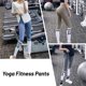 thumbnail image 2 of Pantalones de yoga número 9, pantalones deportivos de fitness para mujer, sin costuras, cintura alta, elásticos, ajustados, para levantar la cadera, color melocotón., 2 of 7