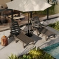 thumbnail image 2 of Chaise Longue d'Extérieur Avec/sans Roues, Grande Chaise Longue d'Extérieur Réglable à 5 Positions avec Porte-Gobelet, Chaise Longue de Patio en Résine HDPE pour Bord de Piscine pour Terrasse, Patio, Cour Arrière, 2 of 7