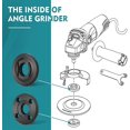 thumbnail image 2 of Llave angular para lijadora de metal para Milwaukee Makita 193465-4 Bosch Black & Decker Ryobi 4.5"5" 5/8-11, 2 of 5