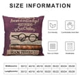 thumbnail image 5 of YINGXI  Funny Quotes Go Away I'm Reading Throw Pillow Case, Gift for Book Lover Friend, Bedroom Reading Book Club Decor,Black Linen Cushion Cover for Sofa Couch Bed (Purple) 24x24in, 5 of 5